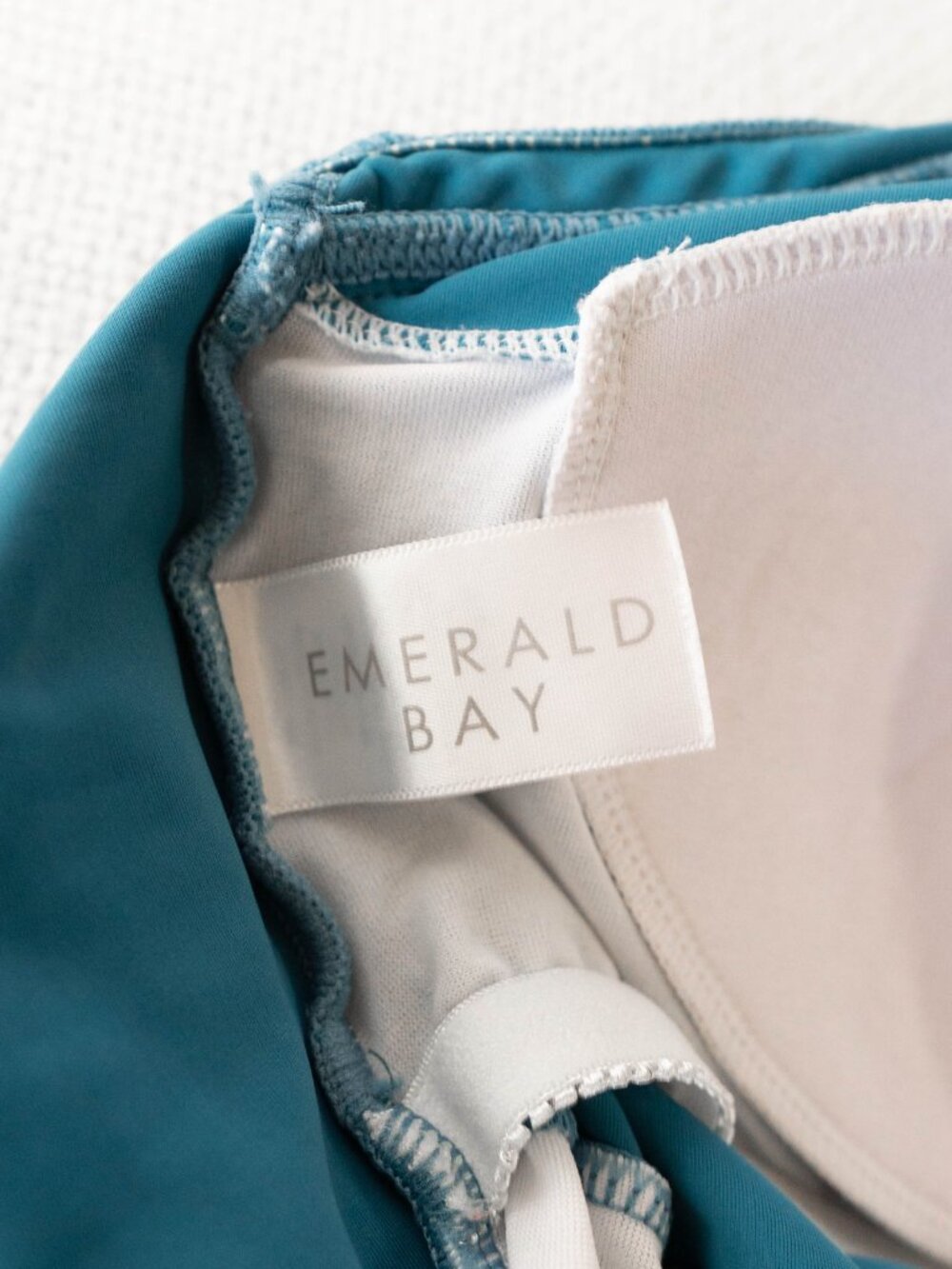 Emerald Bay Womens 12 Teal One Piece Swimsuit Ruched Tummy Control Adjustable - Picture 2 of 12